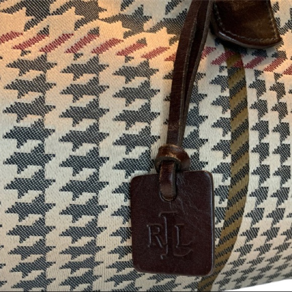 Ralph Lauren Houndstooth Cinch Tote Bag - Picture 5 of 12